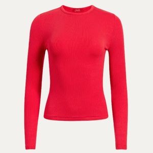 Nuuds | Slinky Rib Shirt, Cherry, L